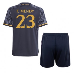 Real Madrid Ferland Mendy #23 Borta Kläder Barn 2023-24 Kortärmad (+ Korta byxor)